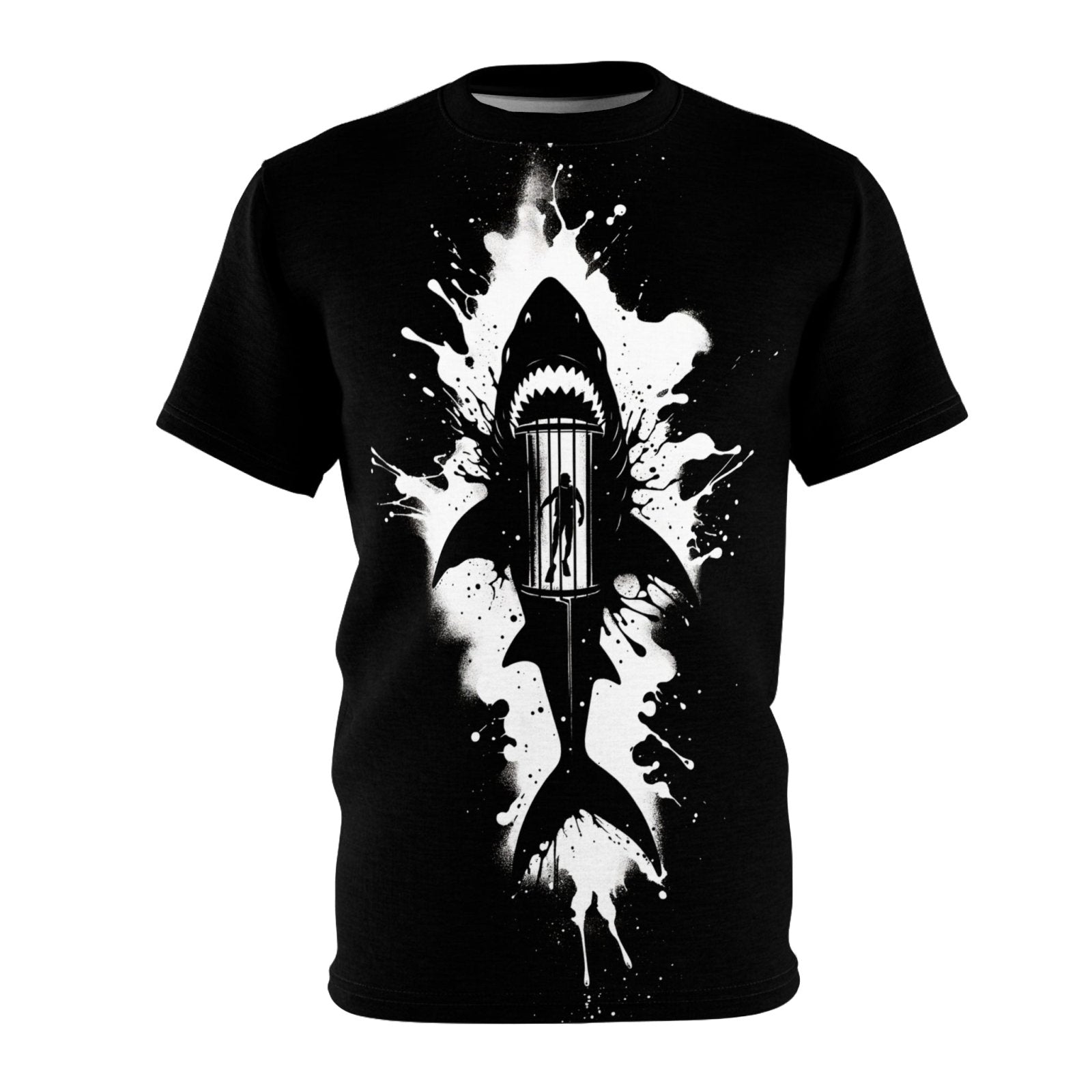 Shark Encounter Unisex Tee - Subtle Blue M