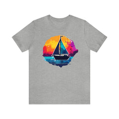 Abstract Voyage Unisex Short Sleeve Tee - Subtle Blue M