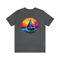 Abstract Voyage Unisex Short Sleeve Tee - Subtle Blue M