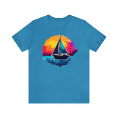 Abstract Voyage Unisex Short Sleeve Tee - Subtle Blue M