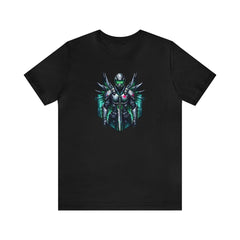Angel of Life and Death Unisex Short Sleeve Tee, nurse shirt, combat medic apparel, Black - Subtle Blue M