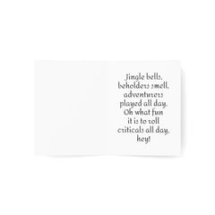 Bard Owlbear Christmas Critmas Greeting Cards - Subtle Blue M