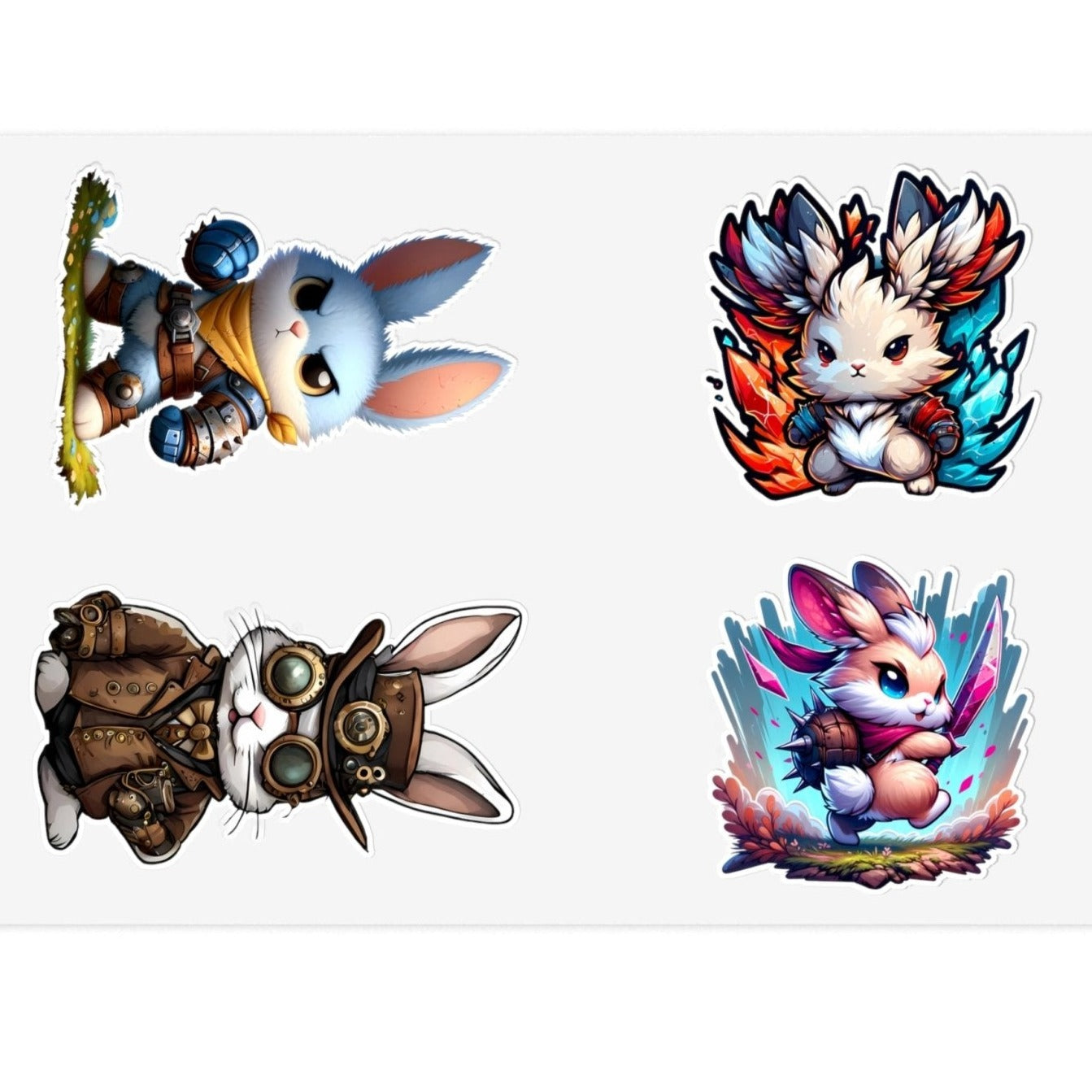 Bunny Sticker Sheet - Subtle Blue M