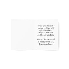 Christmas Owlbear Greeting Card (1, 10, 30, and 50pcs) - Subtle Blue M