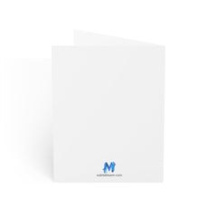 Christmas Owlbear Greeting Card (1, 10, 30, and 50pcs) - Subtle Blue M