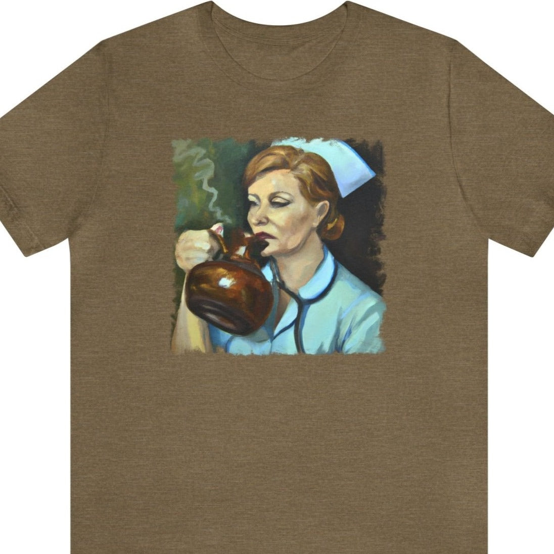 Coffee Nurse 3 Unisex T-Shirt, nurse apparel, nurse-inspired fashion - Subtle Blue M
