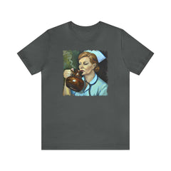Coffee Nurse 3 Unisex T-Shirt - Subtle Blue M