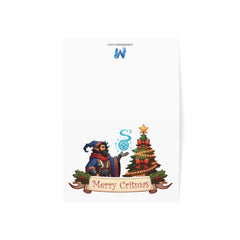 Detect Christmas Spirit DnD Critmas Greeting Cards - Subtle Blue M