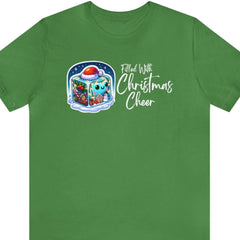 DnD Christmas Gelatinous Cube Unisex Short Sleeve Tee, Christmas shirt, geek humor, nerd fashion, Leaf - Subtle Blue M