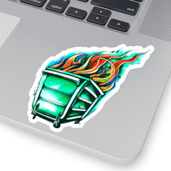 Dumpster Fire 2 Sticker - Subtle Blue M
