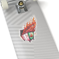 Dumpster Fire 3 Sticker - Subtle Blue M