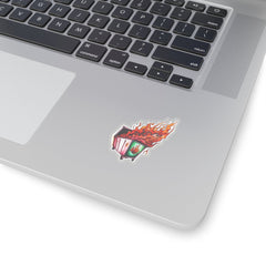 Dumpster Fire 3 Sticker - Subtle Blue M