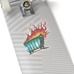 Dumpster Fire 5 Sticker - Subtle Blue M