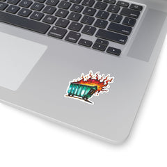 Dumpster Fire 5 Sticker - Subtle Blue M