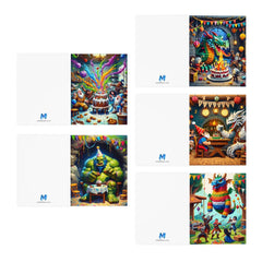 Dungeons and Dragons Humorous Birthday Card Pack (5 Design Set) - D&D - TTRPG - Subtle Blue M