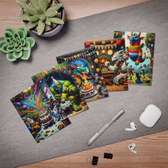 Dungeons and Dragons Humorous Birthday Card Pack (5 Design Set) - D&D - TTRPG - Subtle Blue M