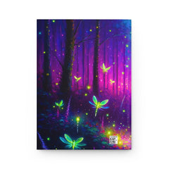 Enchanted Fireflies Hardcover Journal Matte - Subtle Blue M