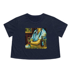 End of the Weekend Bar Nurse 1 Women's Flowy Cropped Tee - Subtle Blue M