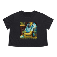 End of the Weekend Bar Nurse 1 Women's Flowy Cropped Tee - Subtle Blue M