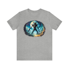 Enter Sandman Unisex Short Sleeve Tee, classic music fashion, music apparel, Athletic Heather - Subtle Blue M