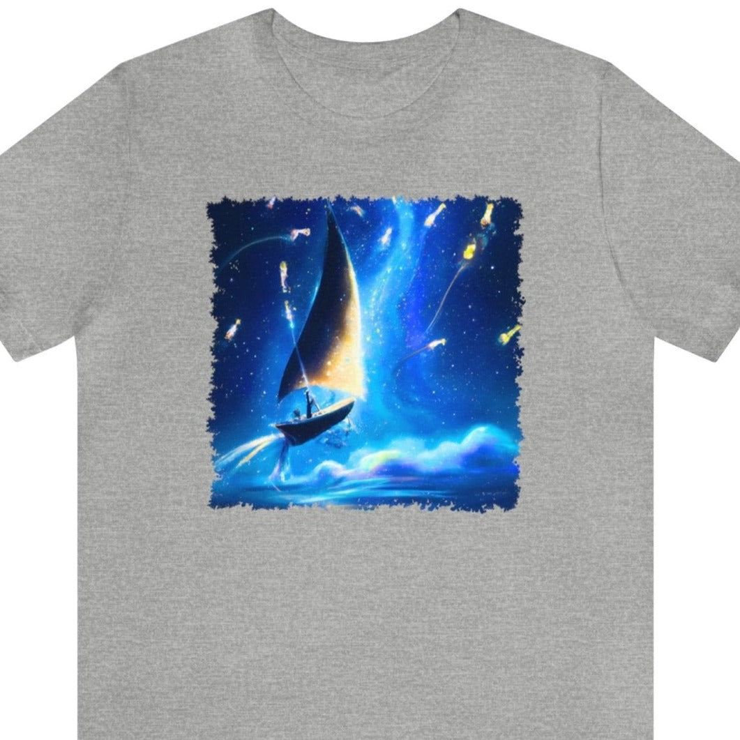 Firefly Sails Unisex T-Shirt, nautical design, sailing fashion - Subtle Blue M