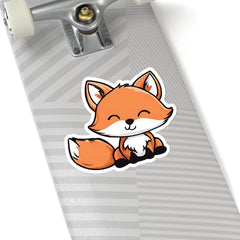 Frolicsome Fox Kiss-Cut Stickers, fox inspired sticker, fox accessories - Subtle Blue M