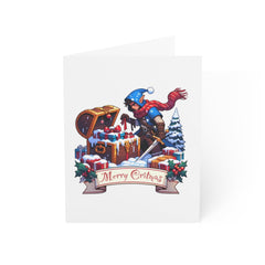 Horde of Treasure Christmas Critmas Greeting Cards - Subtle Blue M