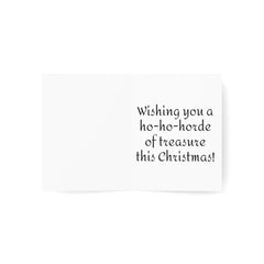 Horde of Treasure Christmas Critmas Greeting Cards - Subtle Blue M