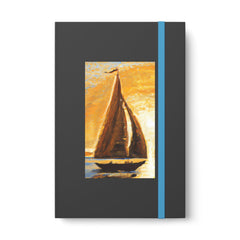 Impressionist Sails 1 Color Contrast Notebook - Ruled - Subtle Blue M