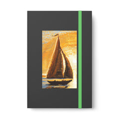Impressionist Sails 1 Color Contrast Notebook - Ruled - Subtle Blue M
