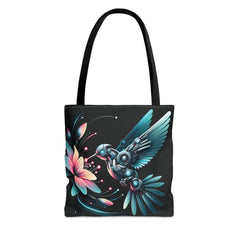 Mechanical Hummingbird Tote Bag, steampunk bag, nerd tote, scifi bag - Subtle Blue M