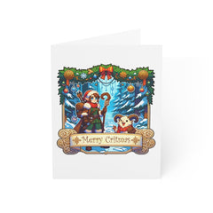 Merry and Plentiful DnD Christmas Critmas Greeting Cards - Subtle Blue M
