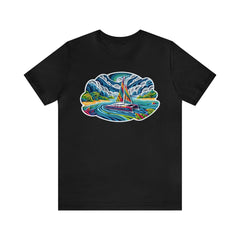 Nautical Papercraft Unisex Short Sleeve Tee - Subtle Blue M