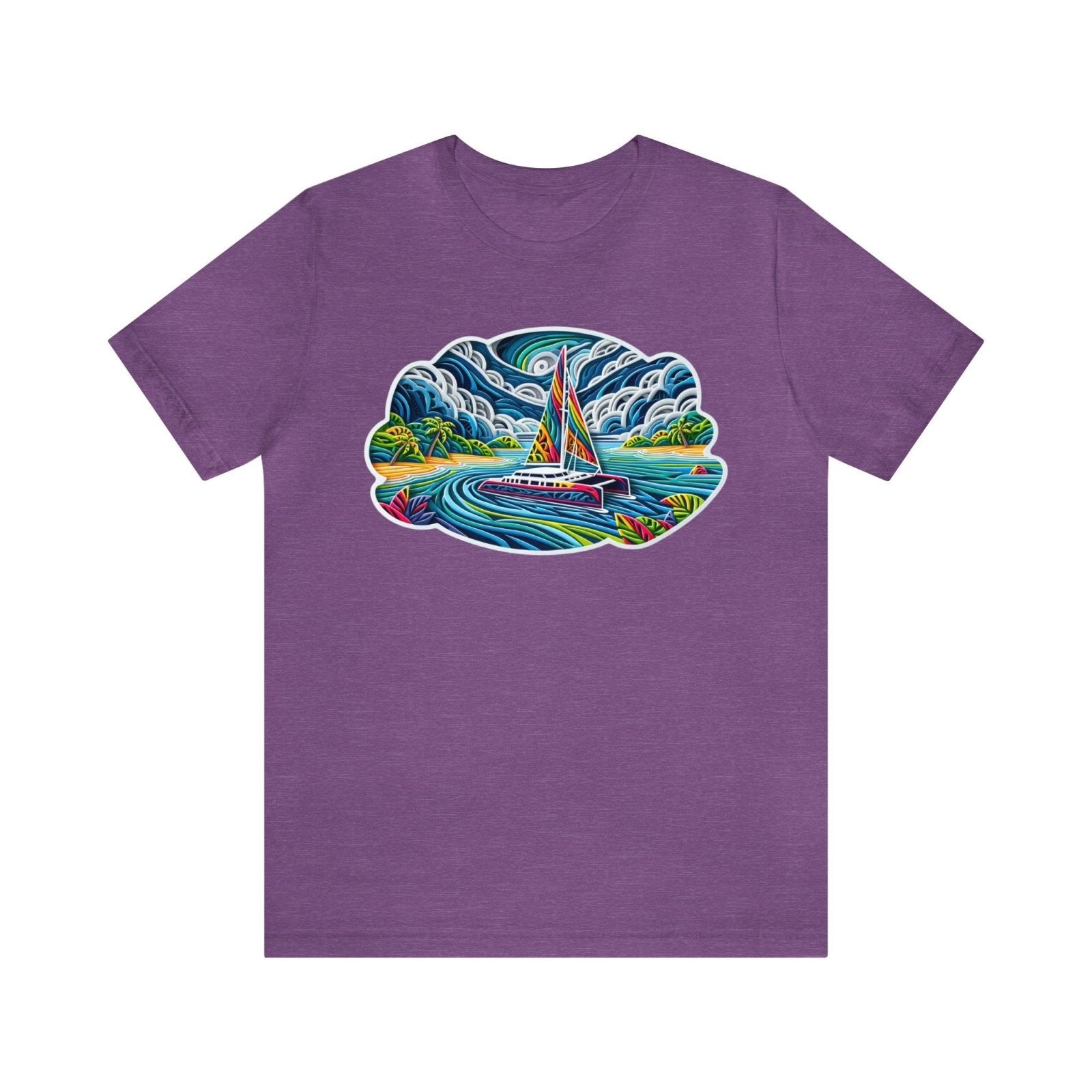 Nautical Papercraft Unisex Short Sleeve Tee - Subtle Blue M