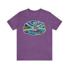 Nautical Papercraft Unisex Short Sleeve Tee - Subtle Blue M