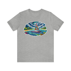 Nautical Papercraft Unisex Short Sleeve Tee - Subtle Blue M