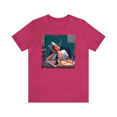 Nurse Appreciation Pizza 3 Unisex T-Shirt, real nurse shirt, nurse humor, nursing fashion, Berry - Subtle Blue M