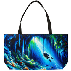 Oceanic Explorer Weekender Tote Bag - Subtle Blue M