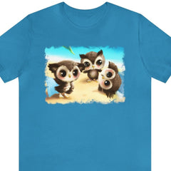 Owl Beach 1 Unisex T-Shirt - Subtle Blue M