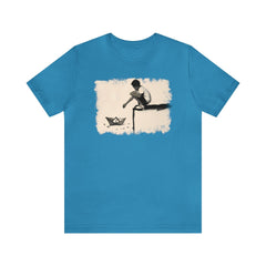 Paper Boat 2 Unisex T-Shirt - Subtle Blue M