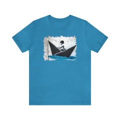 Paper Sailboat 1 Unisex T-Shirt - Subtle Blue M