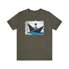 Paper Sailboat 1 Unisex T-Shirt - Subtle Blue M