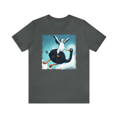 Penguin Ostrich 2 Unisex T-Shirt - Subtle Blue M