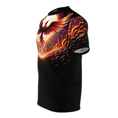 Phoenix Rising Unisex Cut & Sew Tee (AOP) - Subtle Blue M