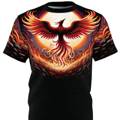 Phoenix Rising Unisex Cut & Sew Tee (AOP) - Subtle Blue M