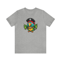Piratical Parrot Prestige Unisex Tee, parrot shirt, pirate fashion - Subtle Blue M