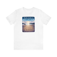 Plans of Sailors Unisex Short Sleeve Tee, sailing apparel, nautical shirt, oceanic fashion, White - Subtle Blue M