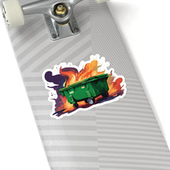 Relatable Radiance Kiss-Cut Sticker, dumpster fire sticker, dumpster fire art - Subtle Blue M