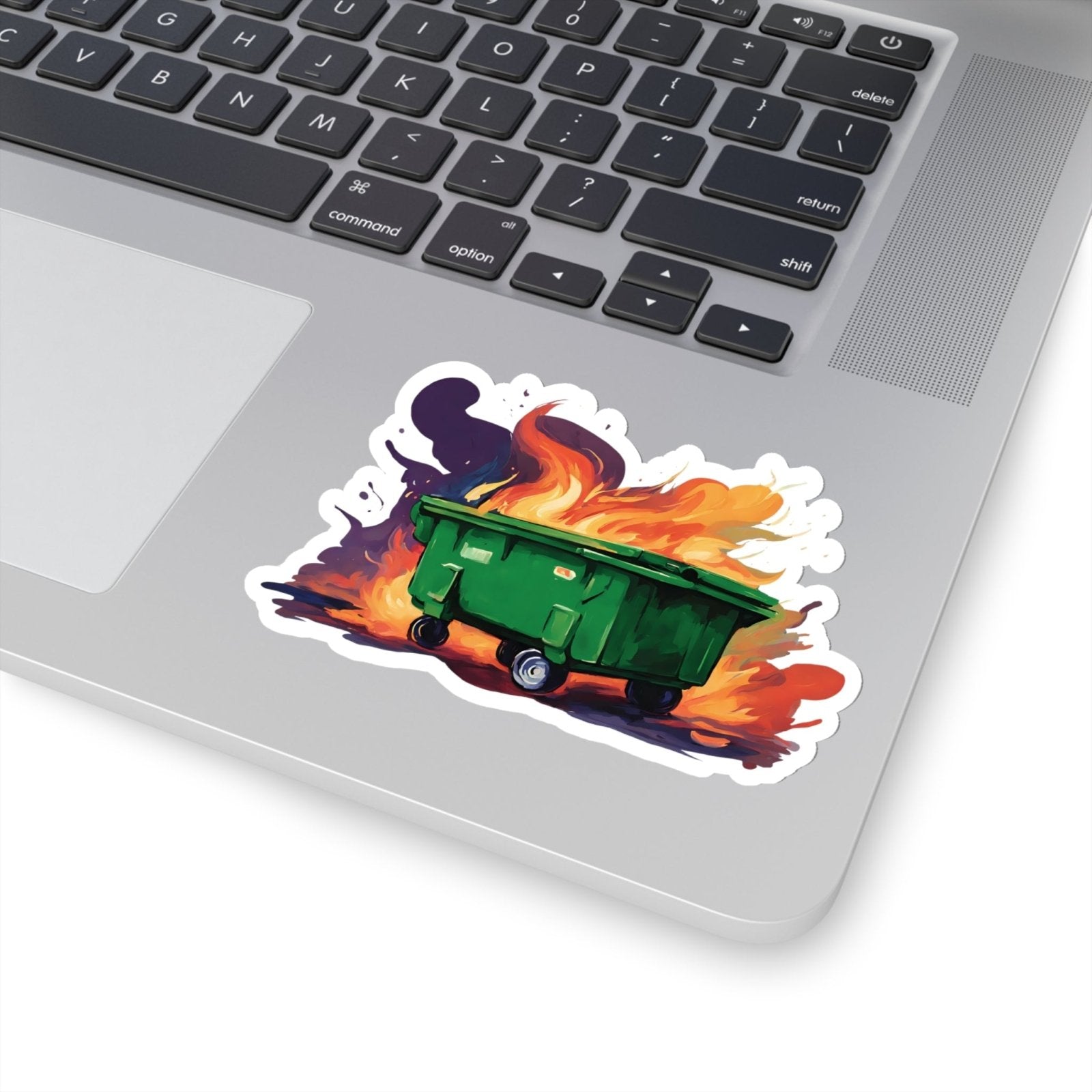 Relatable Radiance Kiss-Cut Sticker, dumpster fire sticker, dumpster fire art - Subtle Blue M