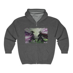 Sakura Samurai Full Zip Hooded Sweatshirt - Subtle Blue M